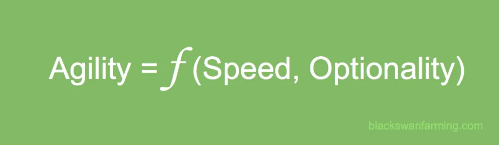 Agility is function of speed and optionality