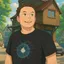 Musk in the style of studio ghibli