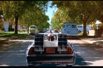 Flying Car (The Delorean) from the end of Back to the Future film